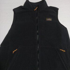 L.L. Bean Men's Dark Navy Recycled Polyester Full Zip Vest Size M